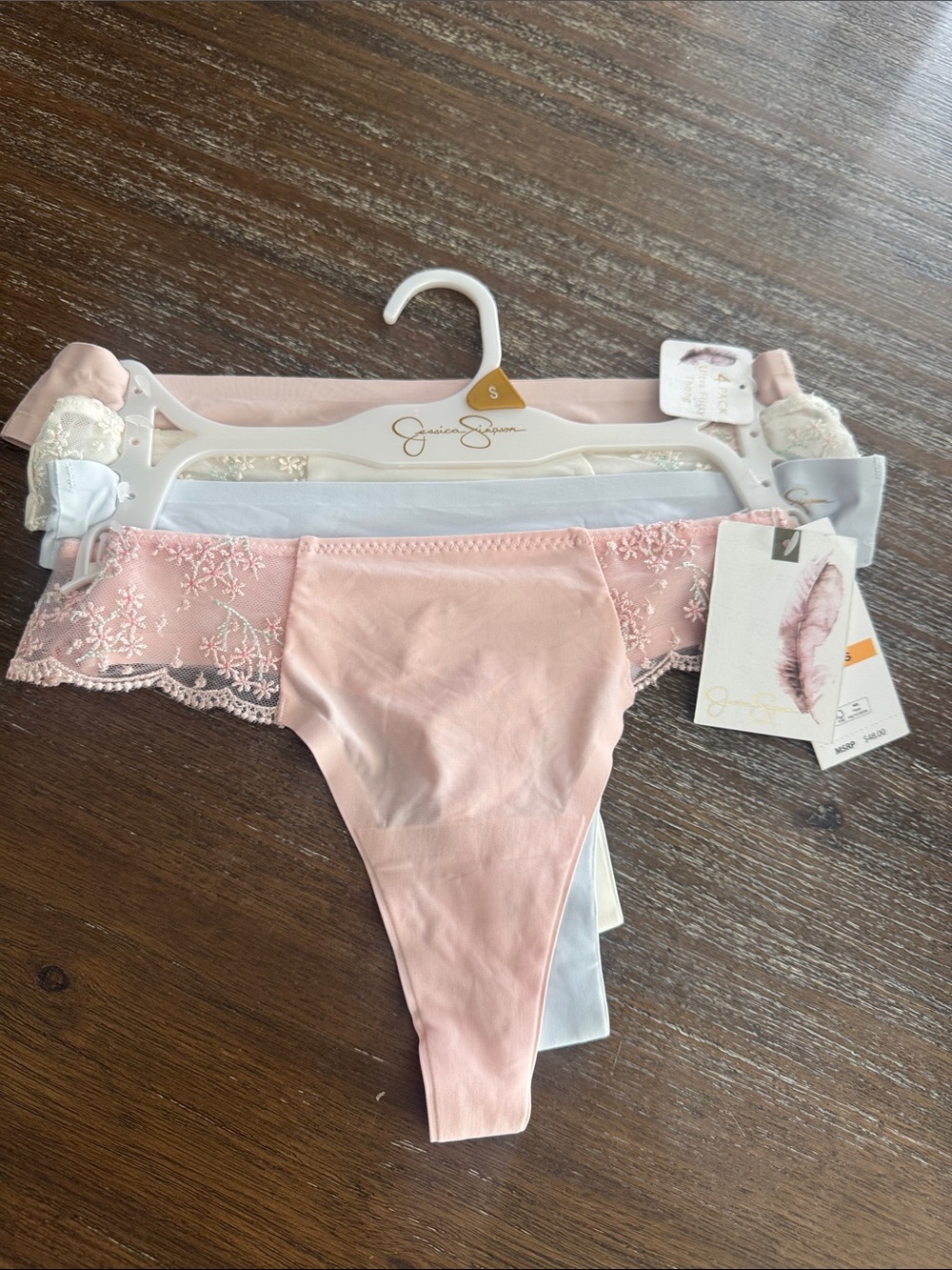 Jessica Simpson Ultra Flirty Thong 4-Pack Size S